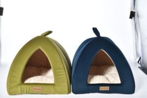 Lit-caverne pour animaux de compagnie en peluche de qualité supérieure, vente en gros, nid douillet et confortable pour chiens et chats, maison pour animaux de compagnie ronde et recouverte - Product Image 2