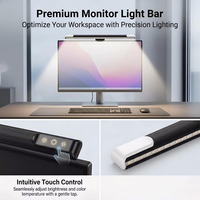 Lampe de bureau intelligente moderne et simple avec écran LED en aluminium USB-C flexible, commande tactile, facile à clipser, pour l'étude et le travail.
