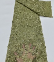 Superbe dentelle française 2026, tissu en dentelle brodée scintillante et pailletée, idéal pour robes de soirée et de fête