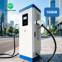 Nuevo Centro de Carga para Vehículos Eléctricos Comerciales de 300kW, Cargador Rápido de CC Montado en el Suelo para Estacionamientos Públicos, OCPP 1.6J, RFID, NFC, con Certificación CE y TUV