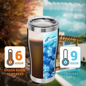 Vente en gros de gobelets isothermes pour voiture, en acier inoxydable, avec revêtement en poudre, courbés, 20 oz et 30 oz, avec couvercle - Product Image 4