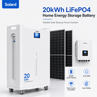 Système solaire hors réseau avec moniteur WiFi intelligent, 8000 cycles, BMS intelligent avancé, batterie de stockage LiFePO4 empilable à longue durée de vie