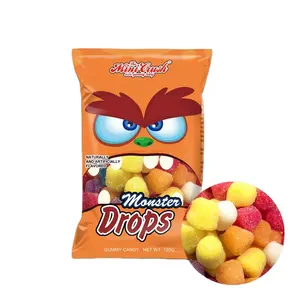 MiniCrush Wholesale bag packed Gummy Drops Assorted Fruit Flavors Gummy Candy Drops Shaped Sweets