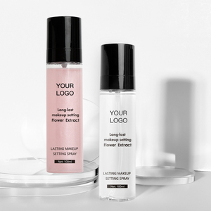 Private Label Makeup Setting <b>Spray</b> Clear & <b>Pink</b> Shimmer Long Wear Face Finishing <b>Spray</b> Custom Bottle Design Setting <b>Spray</b> - Product Image 4