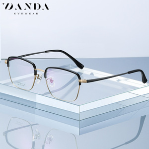 Danda – montures de lunettes YJ2050, rectangulaires, à bord complet, en titane, légères, antireflet, correction de la vision, unisexe - Product Image 1