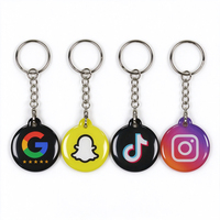 Mini porte-clés NFC intelligent Google Review en PVC époxy avec code QR pour avis et réseaux sociaux