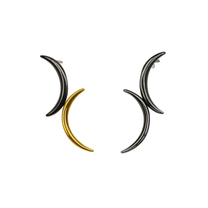 Pendientes de Moda con Diseño de Luna, Acero Inoxidable 316L, Baño de Oro PVD, Resistentes y Sostenibles - Product Image 2