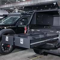Couverture de benne de camionnette à trois portes en aluminium, étanche et antirouille, pleine hauteur, pour rangement de marchandises, accessoires extérieurs automobiles