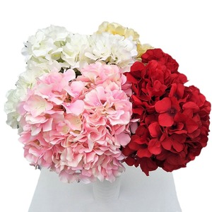 Fleurs artificielles Queyiyi, hydrangea à 6 têtes, 44 cm, tissu brossé, décoration pour la maison et les mariages - Product Image 5