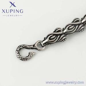 75261 xuping joyería moda simple Cool Black Gun pulsera para hombres joyería de acero inoxidable - Product Image 2