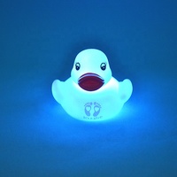 Mini LED flottante en caoutchouc canard, écologique, imperméable, lampe clignotante, nouveau,