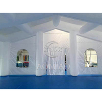 Tente de Réception PVC Étanche Quatre Saisons sur Mesure avec Éclairage LED, Chapiteau Gonflable à Montage Rapide pour Événements
