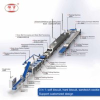 Nouvelle machine automatique en acier inoxydable pour la fabrication de biscuits, prend en charge la ligne de production de biscuits mous et durs personnalisée