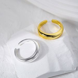 Anillo delicado apilable de oro de 18k chapado en plata 925 de alta calidad y moda, talla única, para mujer, marca Dylam Simple Low Moq - Product Image 2