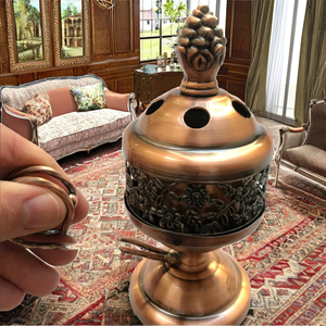 Stainless Steel Wholesale Hollow Incense <b>Burner</b> Islamic Arab Censer Box Sandalwood Scent Muslim Mehak Impex - Product Image 2