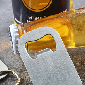 Cadeau promotionnel, ouvre-bouteille plat en métal, porte-clés, ouvre-bouteille en acier inoxydable - Product Image 2