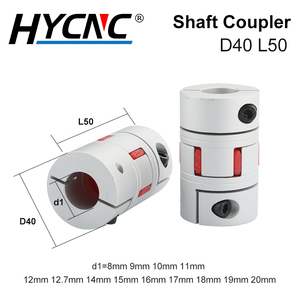 Hycnc CNC mận khớp nối D40 L50 nhôm mô-men xoắn cao đàn hồi mã hóa vít động cơ kết nối 8/10/12/12.7/14/15/16/18/19/20/22mm - Product Image 2