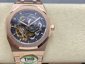 high <b>top</b> quality watch Waterproof 41mm THB factory 3120 movement Diver 15407 <b>Rose</b> Gold Skeleton watch - Product Image 1
