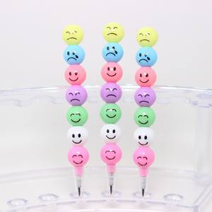 12 Crayons de <span class=keywords><strong>visage</strong></span> heureux et stylo Graffiti d'expression drôle outils et jouets de dessin d'étudiant en plastique pour enfants - Product Image 5