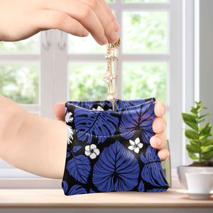 Custom Printed PU Leather Key <b>Pouch</b> <b>Mini</b> Coin Holder with Snap Frame for Outdoor Sport - Product Image 5