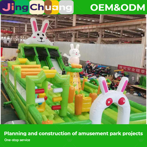 Nouveau château gonflable JingChuang en PVC avec toboggan 14x7m, pour intérieur et extérieur, parc d'attractions familial pour enfants, trampoline, château <span class=keywords><strong>de</strong></span> jeux - Product Image 3