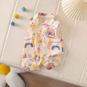 Tutina Estiva per Neonati 100% Cotone, Senza Maniche, Stile Castello, Abbigliamento per Neonati di Classe A - Product Image 3