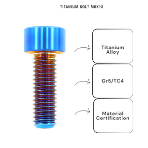Vis métrique à tête plate en alliage de titane Gr5 TC4, filetage grossier, finition anodisée M2 pour équipement moto - Product Image 1
