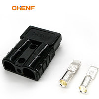 Connecteurs de prise de batterie automobile CHENF personnalisables, couleurs rouge/gris, 600V 50A-350A, bornes femelles bipolaires en laiton