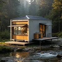 Maison mobile moderne isolée toutes saisons, conteneur préfabriqué mobile pour station de ski, hôtel et cuisine en montagne