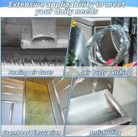 Ruban adhésif en aluminium déchirable à la main, sans doublure, adhésif acrylique, scellement rapide pour la réparation des conduits HVAC et des surfaces métalliques
