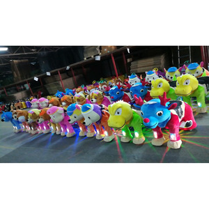 Paseos de juguetes de peluche de animales grandes <span class=keywords><strong>para</strong></span> niños que funcionan con pilas, caballo, perro y Panda, sistema que funciona con monedas, atracción, paseo en animales - Product Image 2