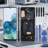 Écran tactile TFT LCD 6,7 pouces pour Galaxy S20+ G985F, assemblage complet avec cadre, haute luminosité, directement de l'usine