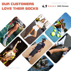 Muestra Gratis Calcetines Deportivos de Lujo Personalizados con Letra Blanca, Calcetines de Gimnasio Tipo Crew con Bordado en la Parte Inferior - Product Image 5