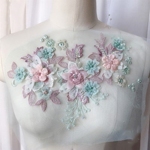 Vải Ren Châu Phi <span class=keywords><strong>3D</strong></span> Tự Làm Ren Trang Trí Cho Váy Ren - Product Image 6