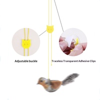 Jouet pour chat en peluche durable et résistant aux morsures, avec plumes et sons d'oiseaux simulés, pour l'auto-amusement et la lutte contre l'ennui, pour animaux de compagnie