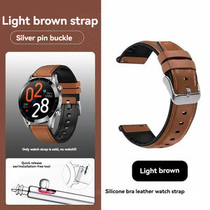 Correa de reloj de cuero de silicona delantera y trasera I 20mm 22mm para Samsung <span class=keywords><strong>Galaxy</strong></span> <span class=keywords><strong>Watch</strong></span> <span class=keywords><strong>5</strong></span> <span class=keywords><strong>Watch</strong></span> Band - Product Image 2