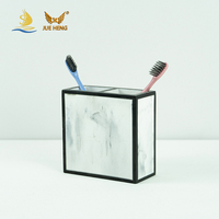 Ensemble d'accessoires de salle de bain en résine écologique avec distributeur de savon, boîte à mouchoirs et porte-brosse à dents, décoration de salle de bain pour la maison et l'hôtel