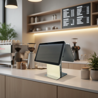 Système de point de vente tout-en-un à écran tactile de bureau avec Windows et Android OS, caisse enregistreuse Intel I5 modèle S15, garantie 1 an