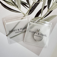Sacs d'emballage en PVC givré personnalisés de luxe avec logo pour bagues et bijoux, pochettes transparentes auto-scellantes en plastique