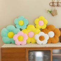 Coussin en peluche en forme de fleur mignon, coussin de sol décontracté et confortable, coussin de décoration pour le bureau, le salon, le lit (35 cm)