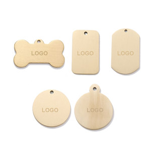 Accesorios colgantes de alta calidad, logotipo comercial grabado con láser, etiquetas para mascotas personalizadas de Metal de latón en blanco dorado para grabado - Product Image 2