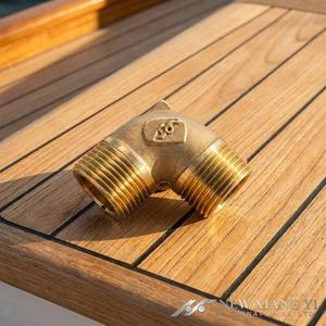 Raccord coudé à double filetage mâle à 90 degrés, raccords filetés BSPT, quincaillerie marine pour yacht, fabriqué à Taïwan - Product Image 6