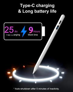 Stylet Actif pour <span class=keywords><strong>iPad</strong></span> <span class=keywords><strong>Pro</strong></span> M4 M5 Air M2 M3, Crayon Magnétique avec Affichage LED et Rejet de la Paume, Service OEM ODM Nouveauté 2026 - Product Image 2