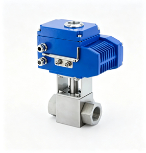 บอลวาล์วสแตนเลสสีน้ำเงินแบบสามทาง รุ่น AX-Q914/5F/N-320P เกลียวตัวเมียสูง DN20 สำหรับงานบริการ - Product Image 3