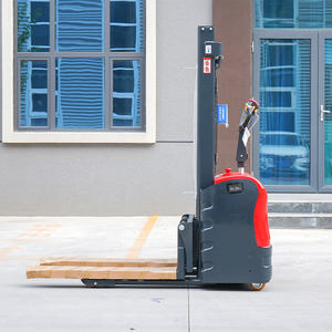 送料無料スタッカー電気スタッカーリチウム電池ドライブ1.5トンウォーキングパレットスタッカー - Product Image 4