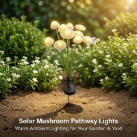 Lampe Méduse Solaire Extérieure pour Jardin, Balcon, Éclairage Ambiant, Décoration à Piquet en Fibre Optique Oscillante, Camping, Hôtel, Aménagement Paysager