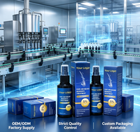 Spray tonifiant capillaire à base de plantes OEM avec extrait de romarin, caféine et peptides, renforce les racines des cheveux, soin du cuir chevelu, brume pour hommes et femmes