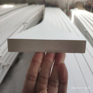 Massivholz MDF Kiefern leisten Weiß grundierte Fuß leiste Wasserdichte <span class=keywords><strong>PVC</strong></span>-Innen leisten Traditionelles Design Sockel leiste - Product Image 4