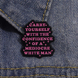 Sarcastisch Feministisch Citaat Emaille Spelden Ondersteunen Gelijke Rechten Cartoon Broches Revers Badge Shirt Kleding Kraag Rugzak Pin Sieraden - Product Image 5