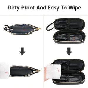 Wholesale Custom Double Layer <b>Clear</b> PVC Cosmetic <b>Bag</b> Makeup <b>Toiletry</b> Pouch for Travel Trip - Product Image 3